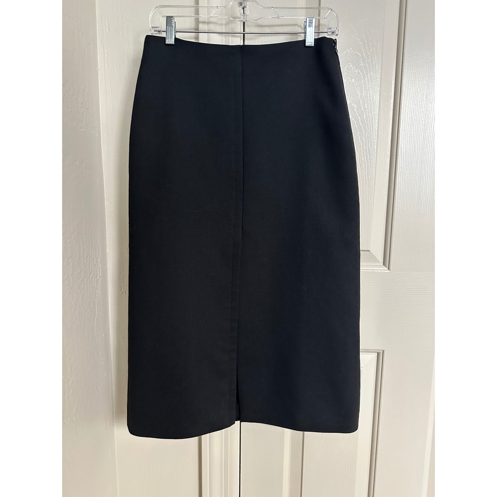 Sézane Black Wool-Blend Pencil Skirt - High Waisted - Size FR 40 / US 8